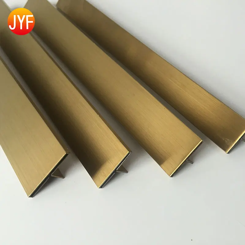 ZZ2912 Reasonable Price Stainless Steel T Shaped Interior Ceiling Decoration Metal Tile Trim