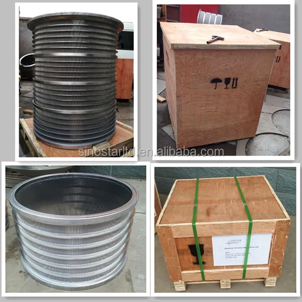 stainless steel slot screen basket for stock preparation