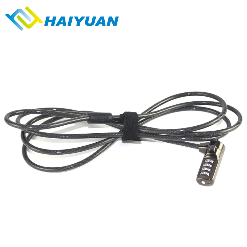 Anti-thief Code Lock Laptop Computer Black Electroplating Laptop Combination Lock Security Cable Notebook Security Cable