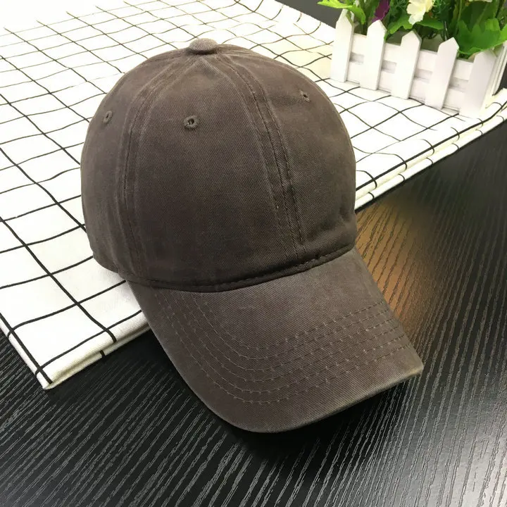 
Fashion style plain washed distressed denim dad hat small order available 