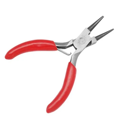 PandaHall 75~80mm Polishing Platinum Mini Pliers Round Nose Pliers