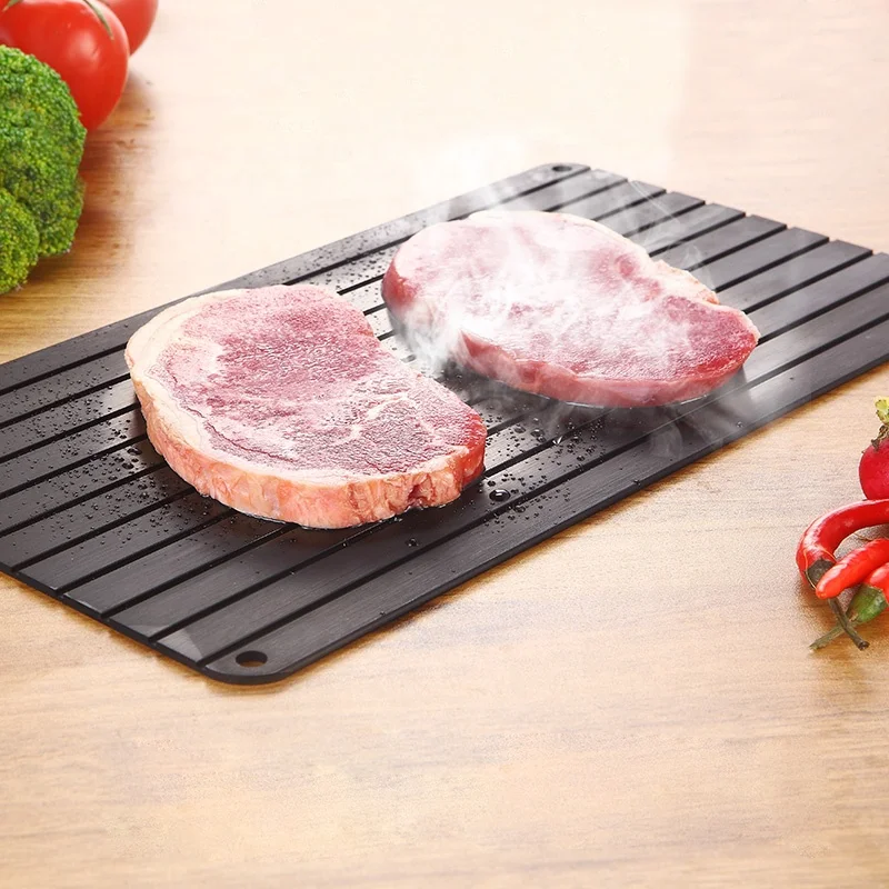 Kitchen Accessories Metal Food Fast Meat Defrosting Tray Defroster Plate Thawing Plate Defrosting Board in Aluminum Metal