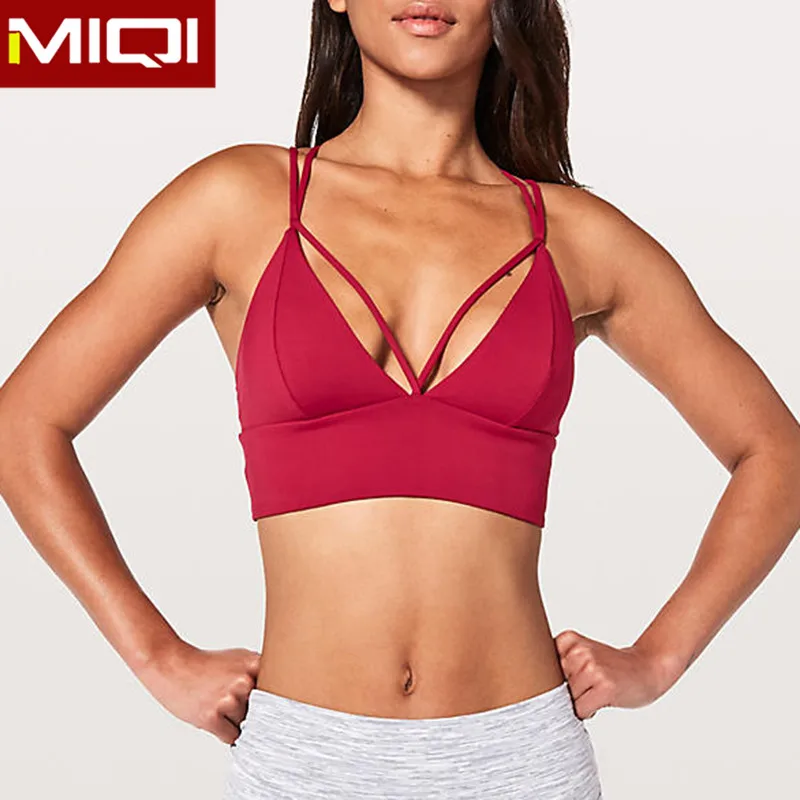 Wholesale High Impact Quick Dry Sexy Ladies Sports Bra Yoga Tops Custom Logo Crane Plus Size Padded Womens Sports Bra Fitness