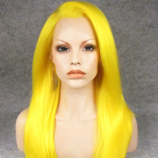 Модные синтетические парики дешевые шелковистые прямые для Drag Queen