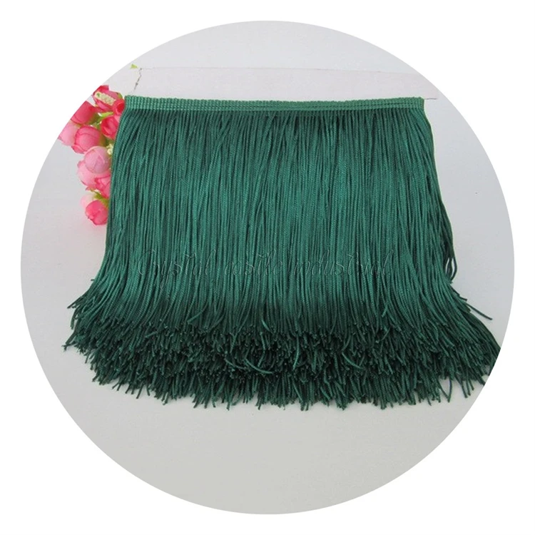 Softer 15cm 25cm width Polyester Lace Tassel Fringe Trim Ribbon Sew Latin Dress DIY Accessories Fringe Tassel