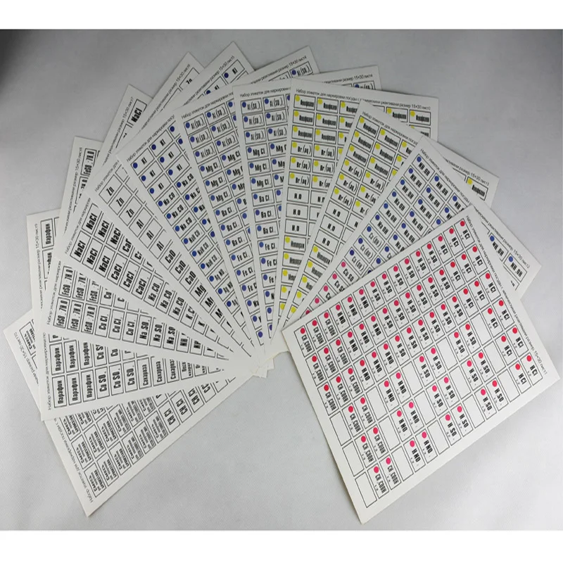 Chemistry Education Equipment Lab Use Labels