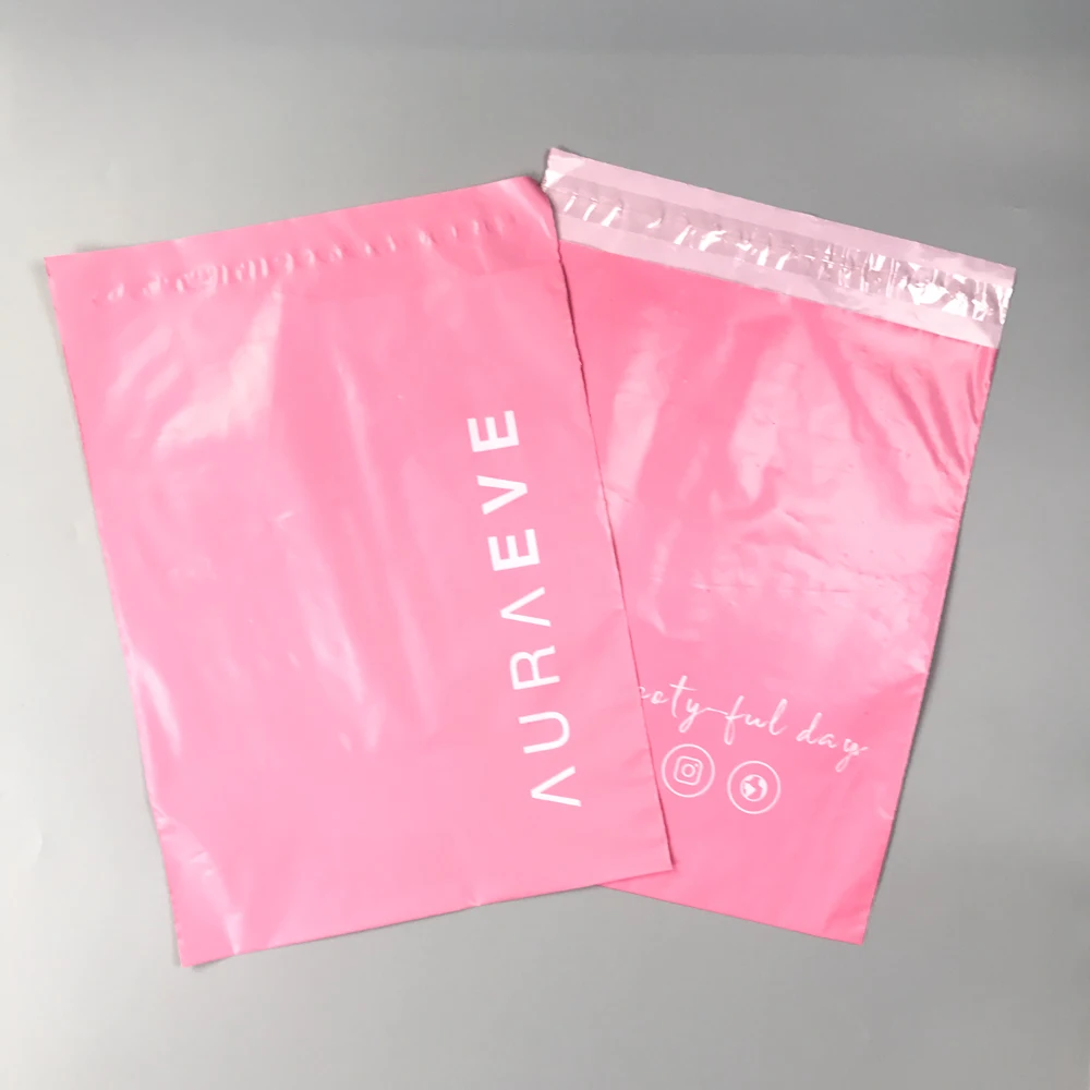 pink wholesale/bulk/cheap custom logo printed self adhesive sealed garment/clothing shipping envelope for sale