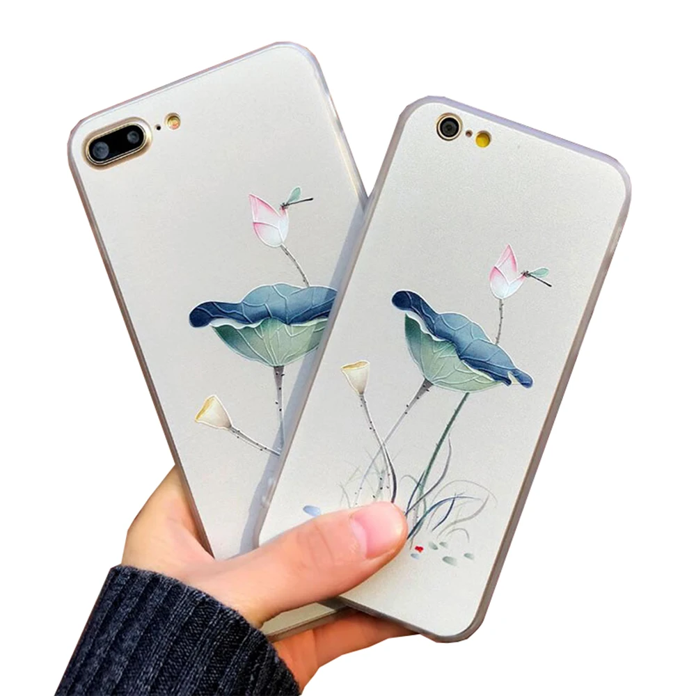 3D рельеф Нарцисс цветок цветочный Чехол для мобильного телефона iPhone 8