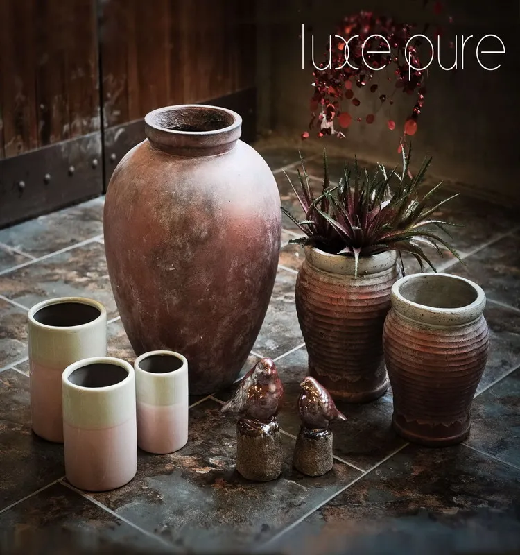 Wholesale Vintage Large Cement Home Decoration Gardens Urn Flower Plant Pots