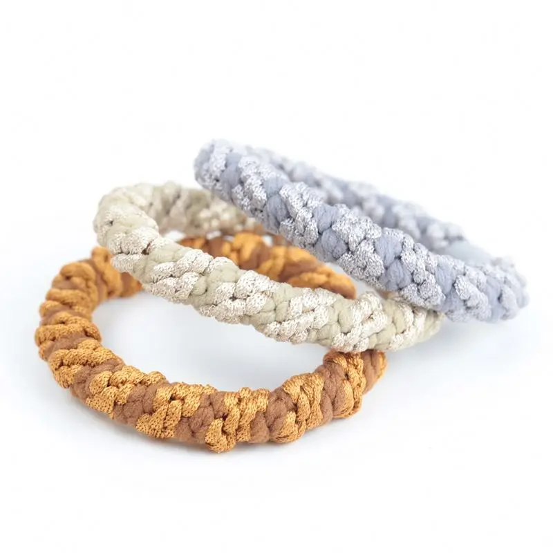 CLARMER  Wholesale New Fashion Simple Elastic Hair Ring Velvet Rubber Custom Kknekki Hair Band Elastic Hair Ties For Women