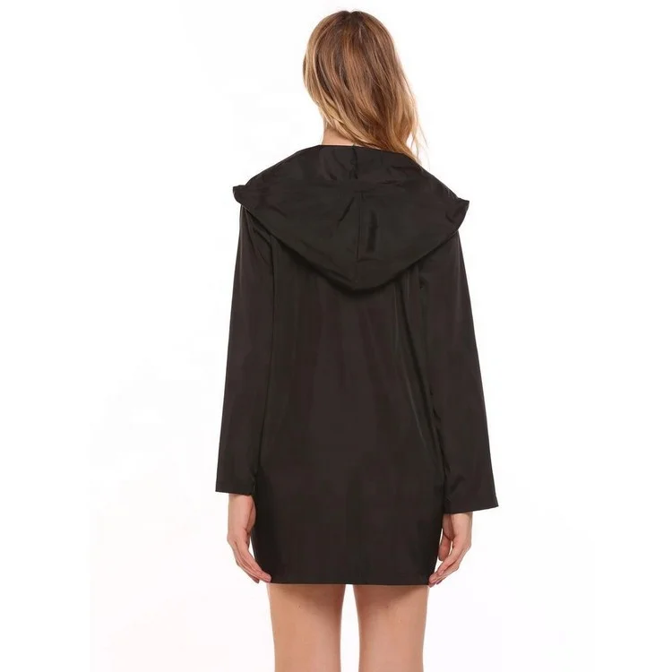 Amazon Top Seller 2019 Fashion Custom Design Polyester Nylon Fabric Vinyl PVC Poncho Jacket Yellow Raincoat for Women