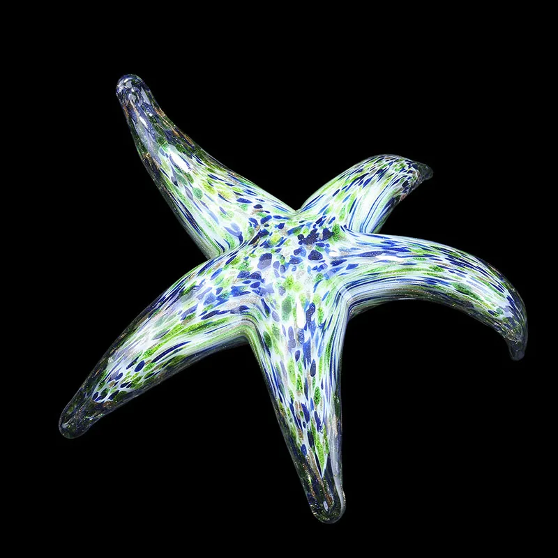 Starfish Paperweight Art Glass Collectible Fish Figurines Home Table Wedding Decor H&D Crystal Home Decoration Europe Folk Art