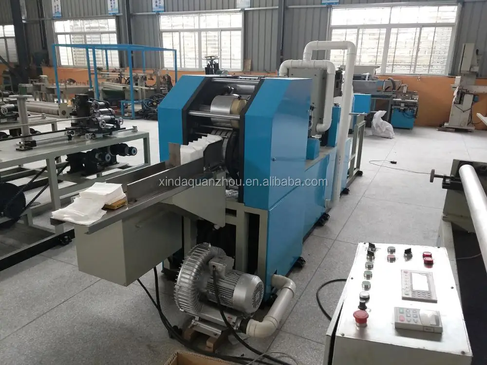 Automatic handkerchief tissue paper folding machine