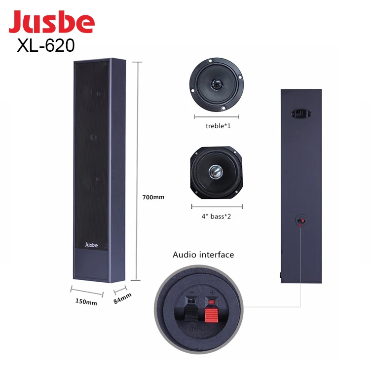 XL-620 Oem Available Stronger Durable 2.4G Plastic Cabinet Speaker Box Club Active Speaker Amplifier Module
