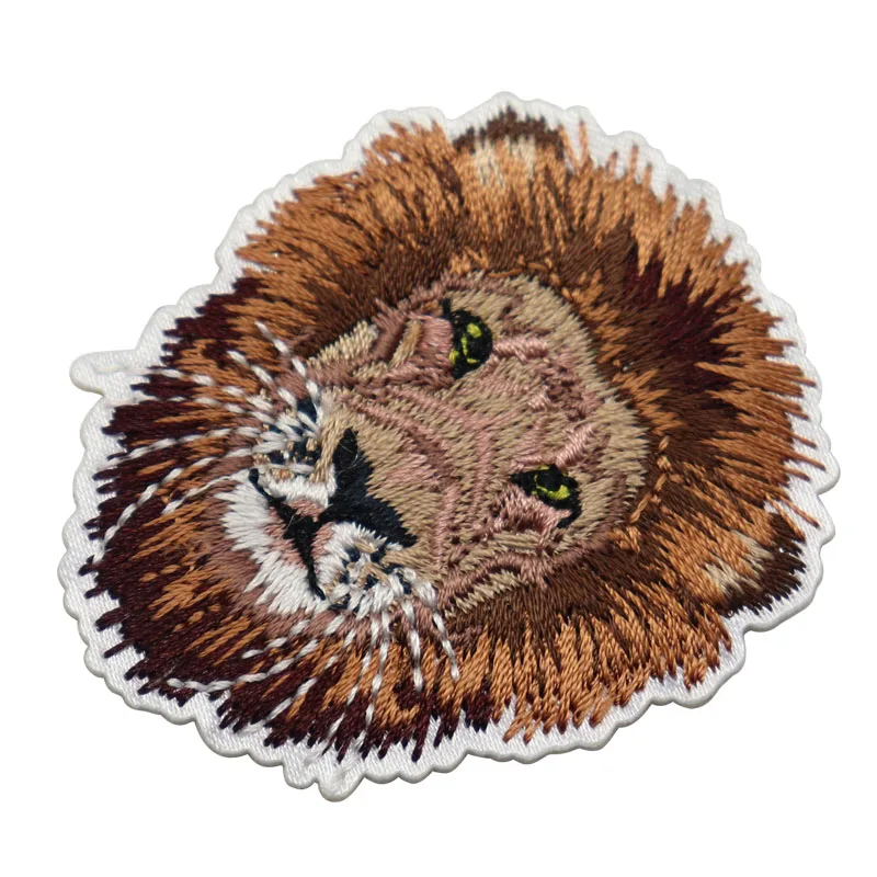 Custom Logo Embroidery Lion Patch For Jacket Lion Patch