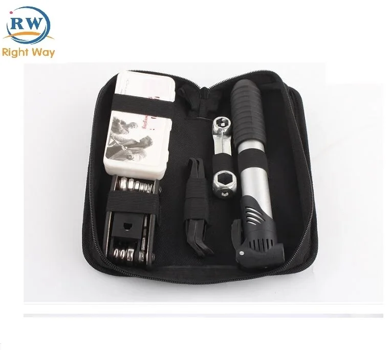 
Foldable bicycle maintenance repair tools bike tool kits tire repair patch 