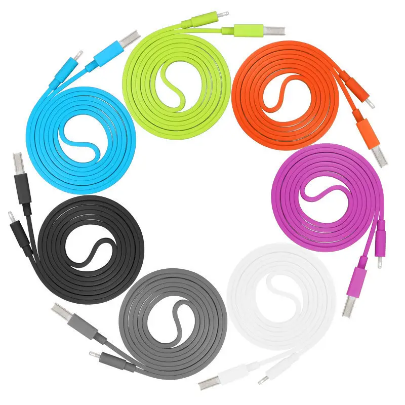 MFO Certified 1m Colorful Flat 8 Pin Data Cable