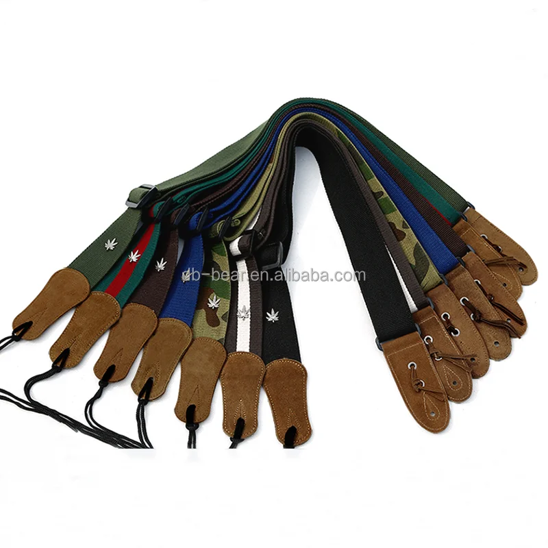 
packaging genuine leather electric bass guitar straps 