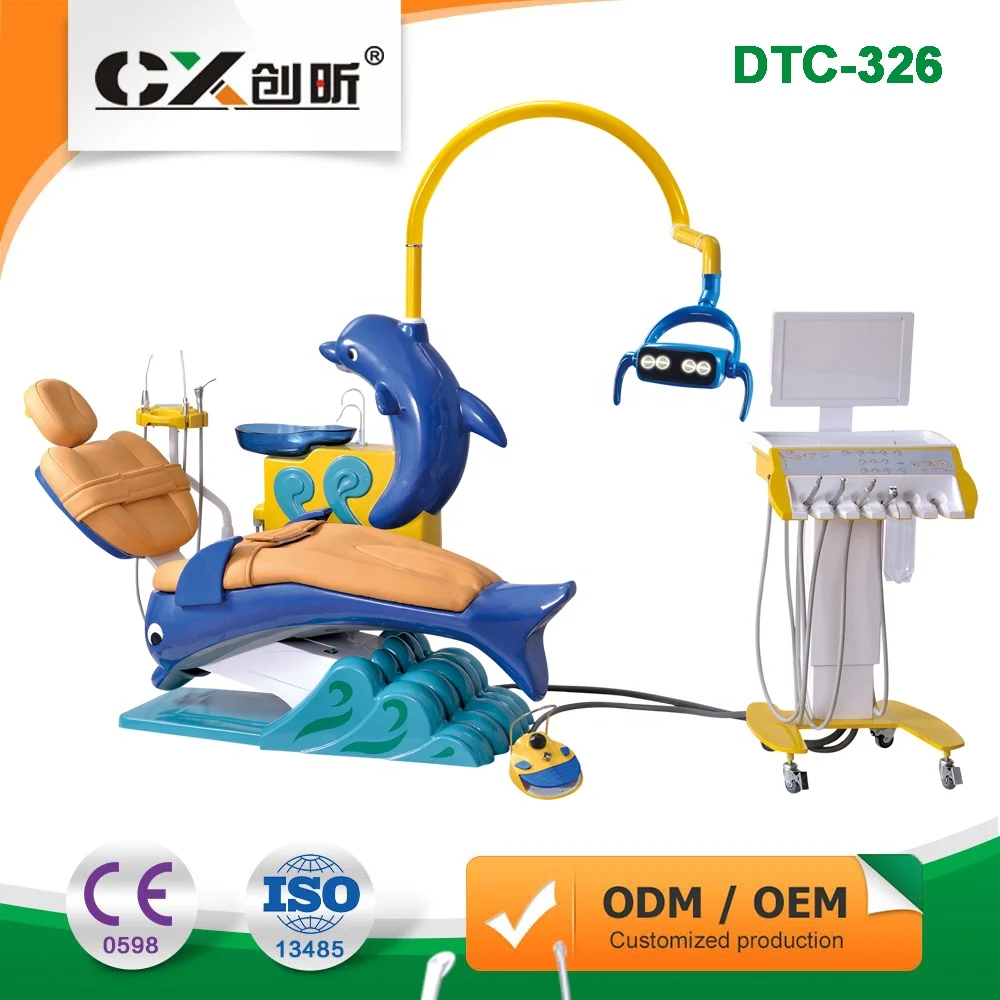 
Cute Dolphin Blue Cartoon Children Kids Dental Treatment Electric Dental Chair Unit DTC-326 