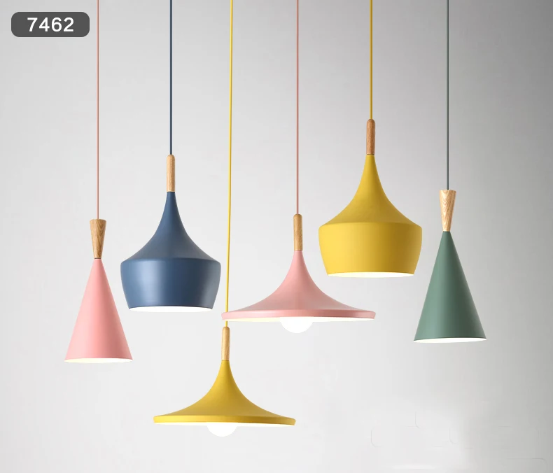 
 Фабрика Чжуншань, цветной абажур, дерево, промышленное освещение, подвесной Современный Железный винтажный подвесной светильник  