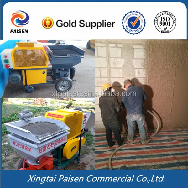 diesel motor /220v automatic machine to spray mortar/sand cement/gypsum/paint sprayer machine