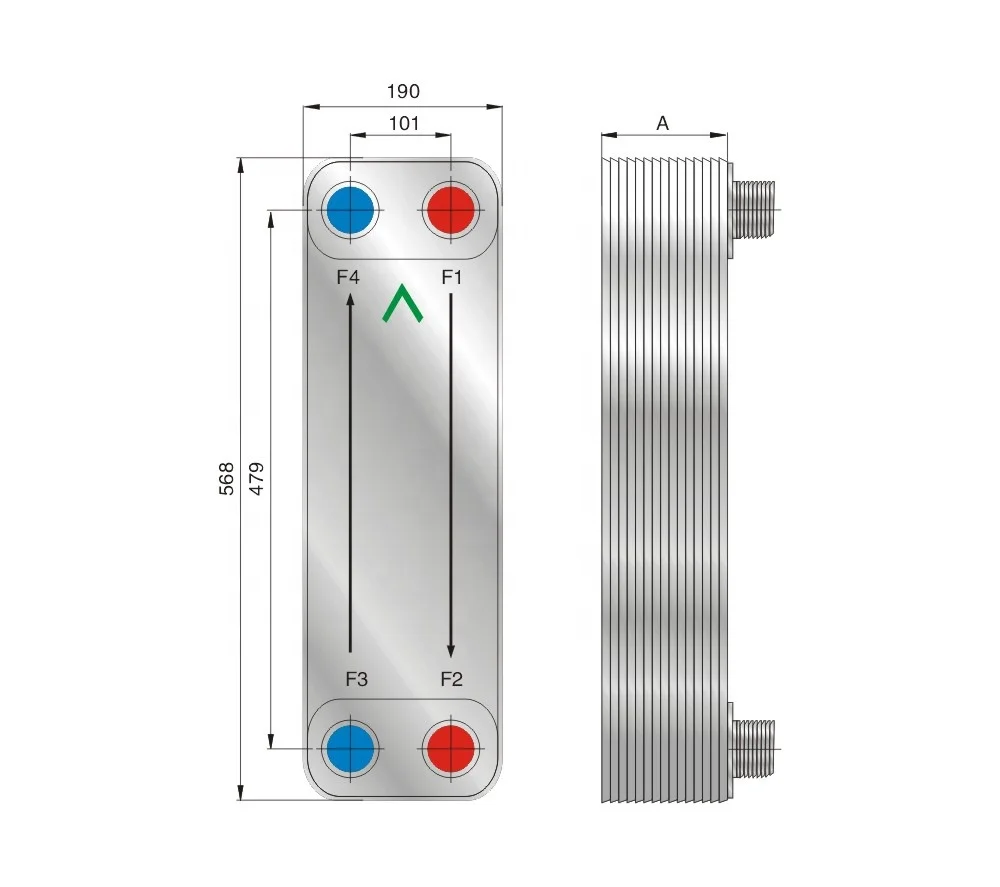 FH090 Water  Copper Brazed plate for plate heat exchanger for plate heat exchanger
