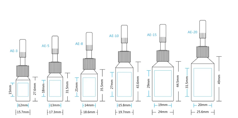 3ml5ml8ml10ml15ml20ml face serum eye dropper Vial Pharmaceutical Ampoule Bottle