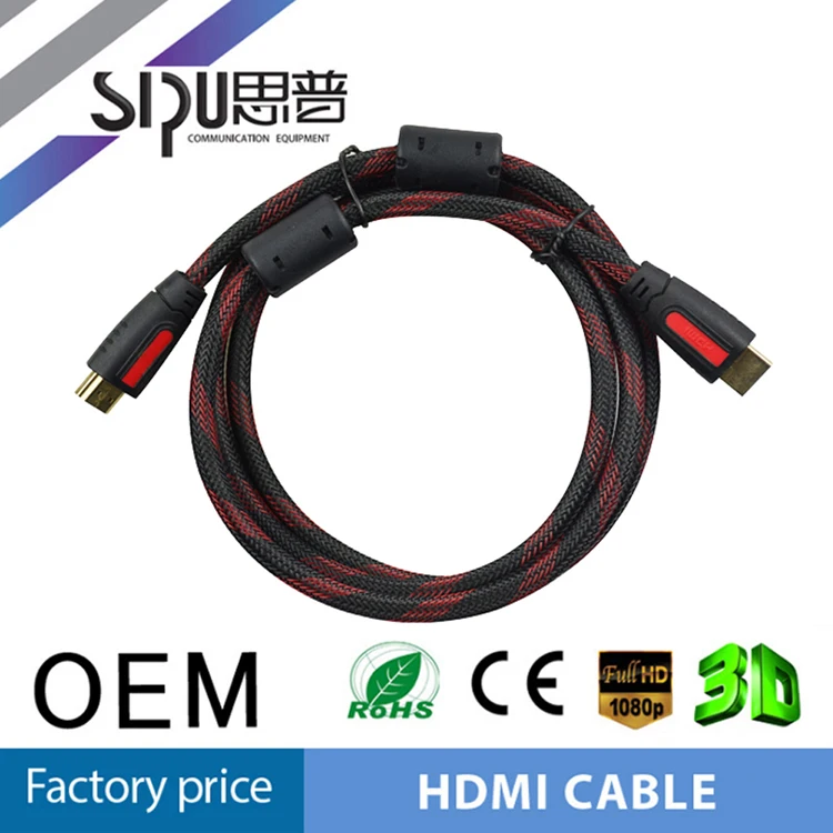 SIPU OEM Высокая Скорость 1 М 1.5 М позолоченные 1080 P 1.4 В HDMI К Кабелю hdmi