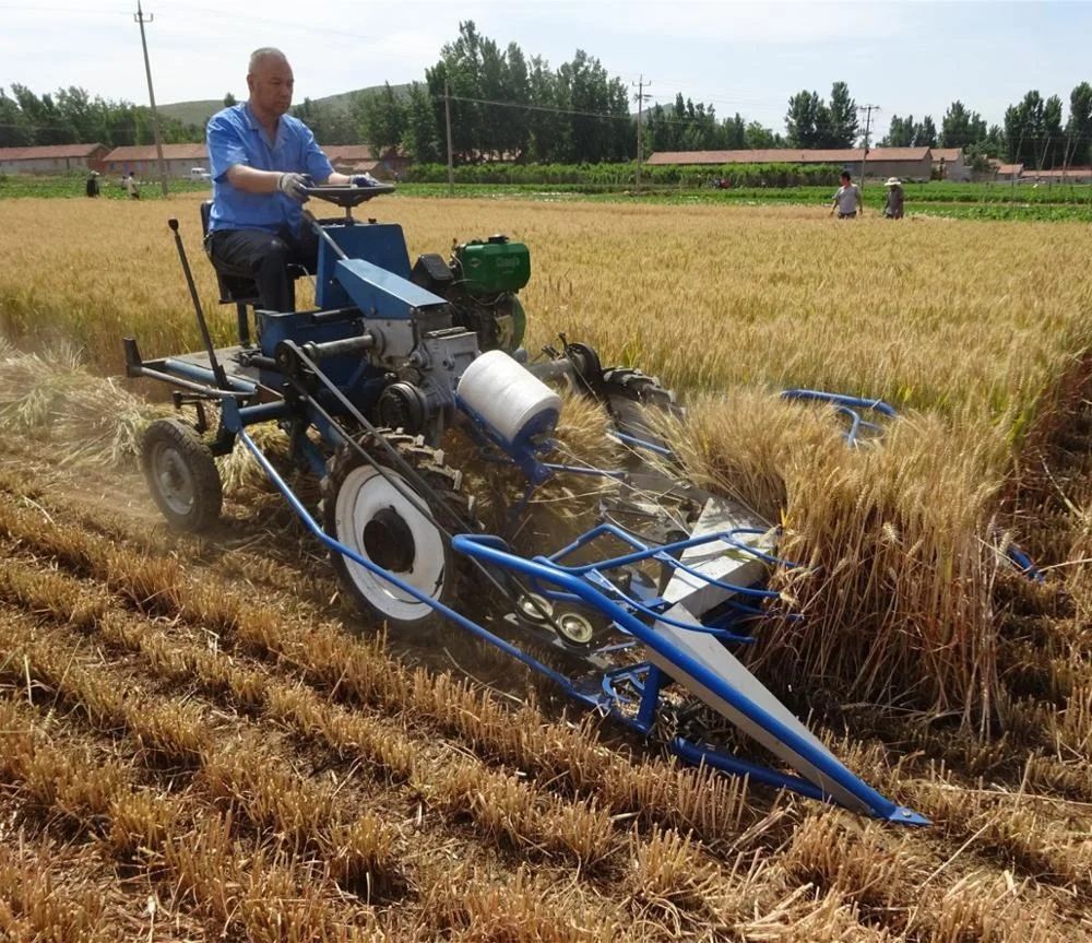 
High speed sitting style 4 wheel reaper binder wheat & paddy cutting machine & combine reaper binder haverster for sale 