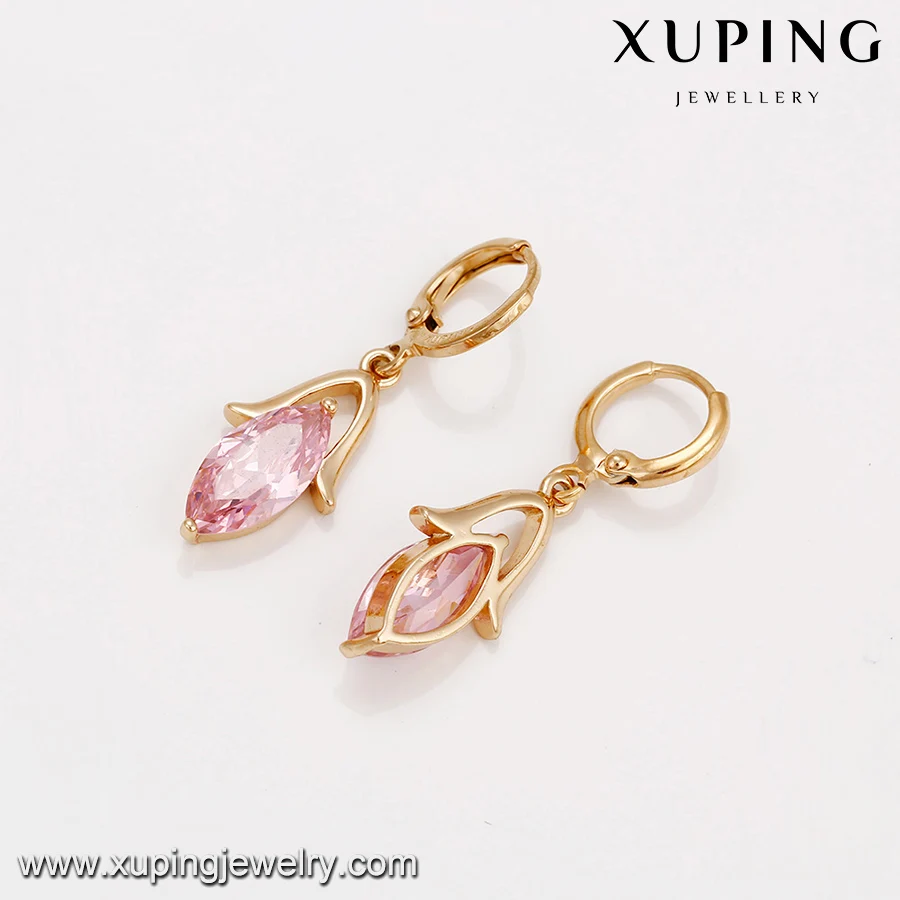 60924 xuping jewelry fashion simple exquisite a variety of colors big diamond gold plated jewelry sets