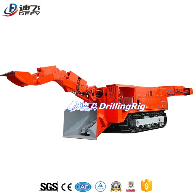 Tunnel Loading with Hydraulic Breaker Mining Underground Mucking Loader