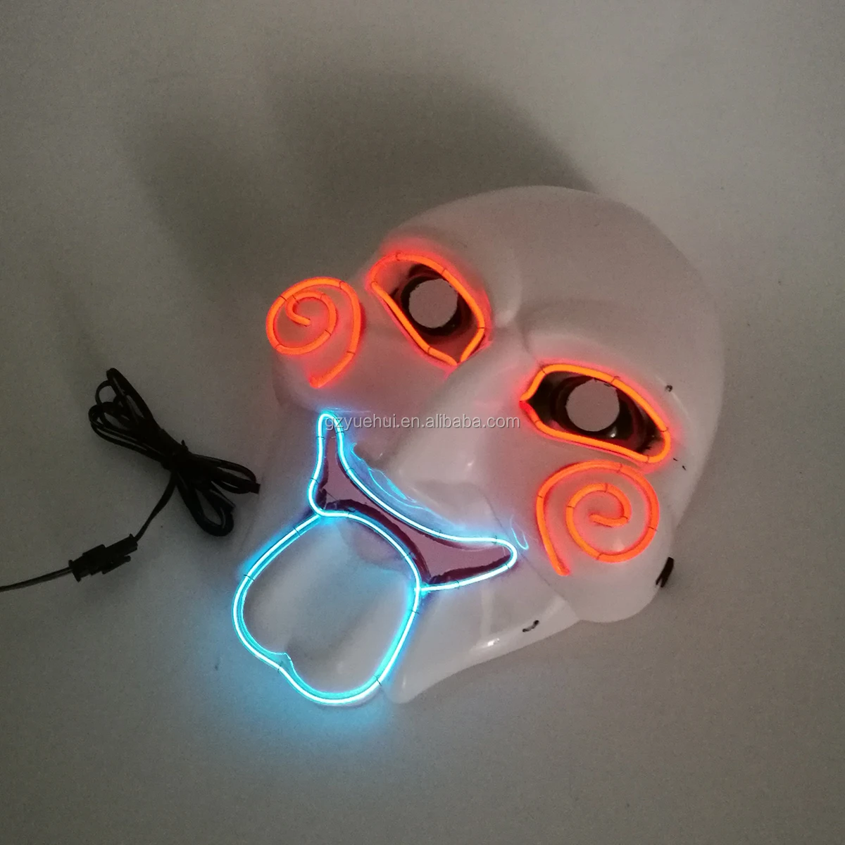 Jazz Dancer Favors Neon Led Strip Easter Horrific Mask Night Lamp Cold Light EL Dimple Saw Blinking Mask as Rave Party Supplies