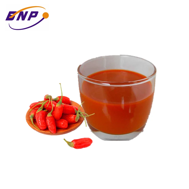 Xinjiang JInns Medlar Supply HACCP ISO HALAL 100% Goji Natural High Quality Goji Juice Concentrate allicin