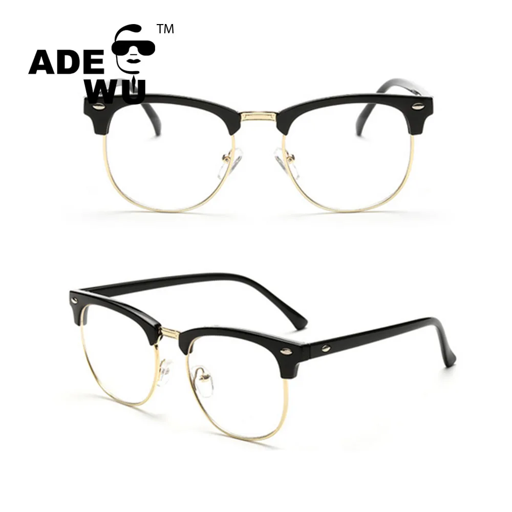 ADE WU Italian Design Optical Glasses Nail Retro Frame Half Frame Glasses