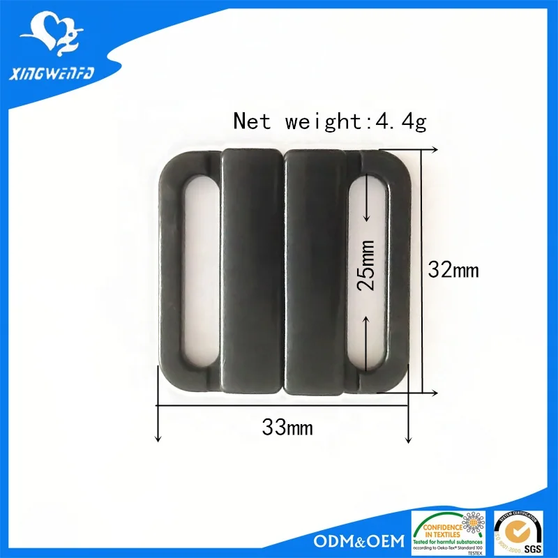 25mm swimwear clasp nylon plastic bra front closure