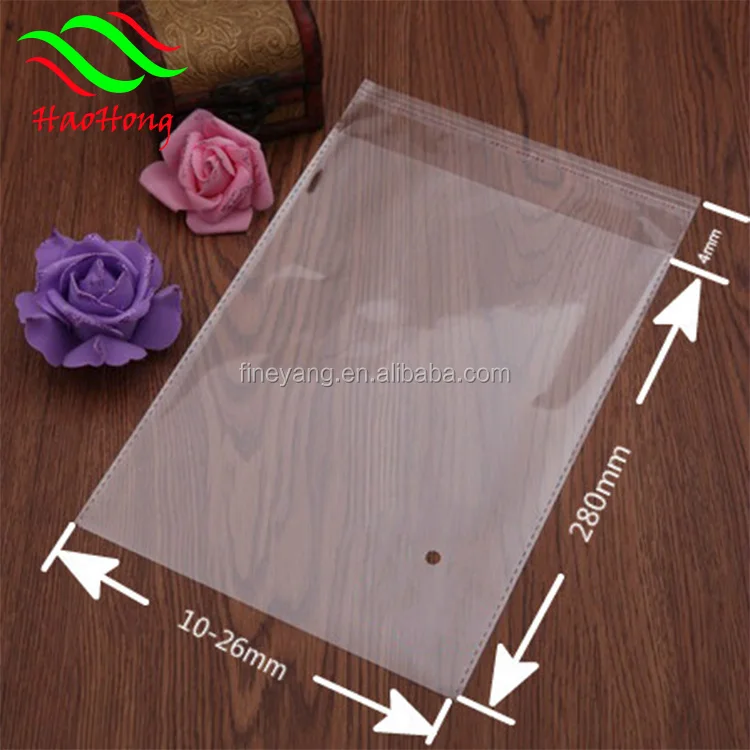 newest Eco large Clear Compostable Side Gusset bag cellophane gift bag