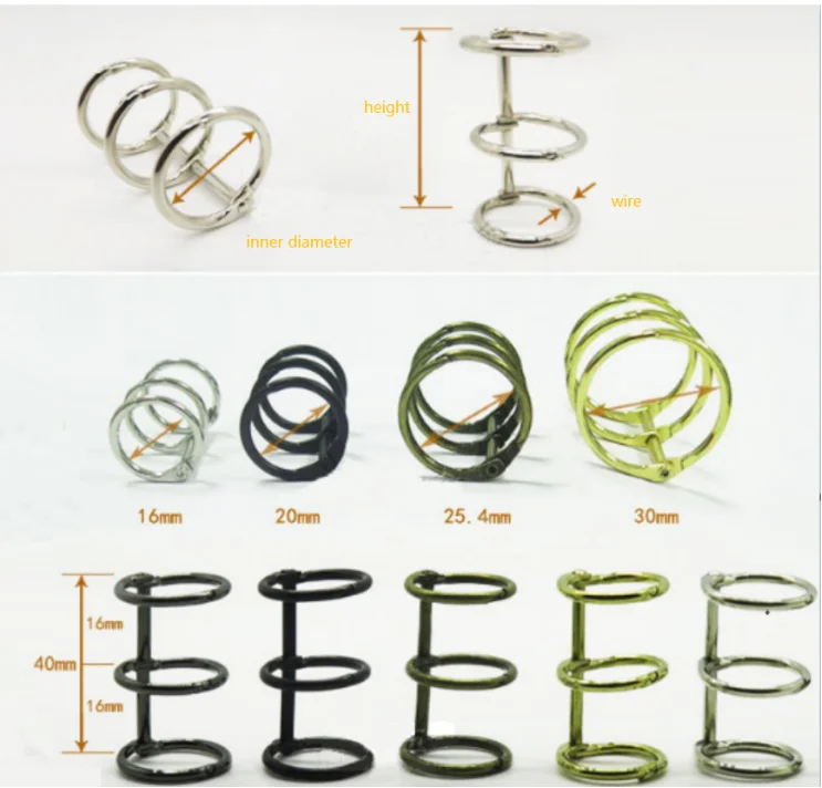 
factory directly supply 16mm loose leaf paper metal binding ring 