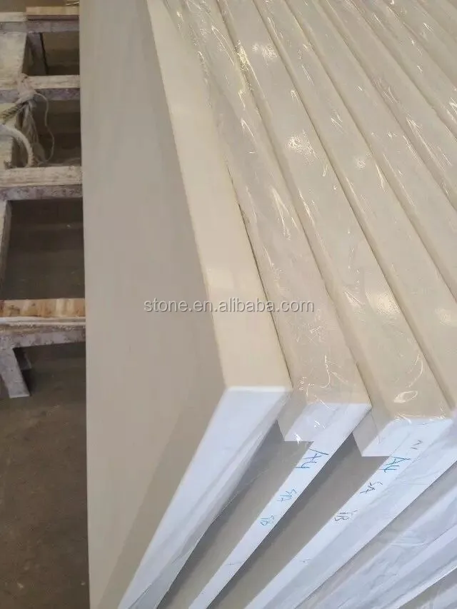 
Precut White Quartz Kitchen Countertop Quartz Stone Counter tops 20+20mm Laminated Edges 