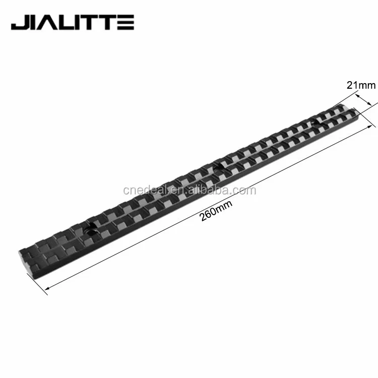 Jialitte J043 Tactical 10 Inch Scope Rail Base 25 Slots Weaver Picatinny Rail Mount