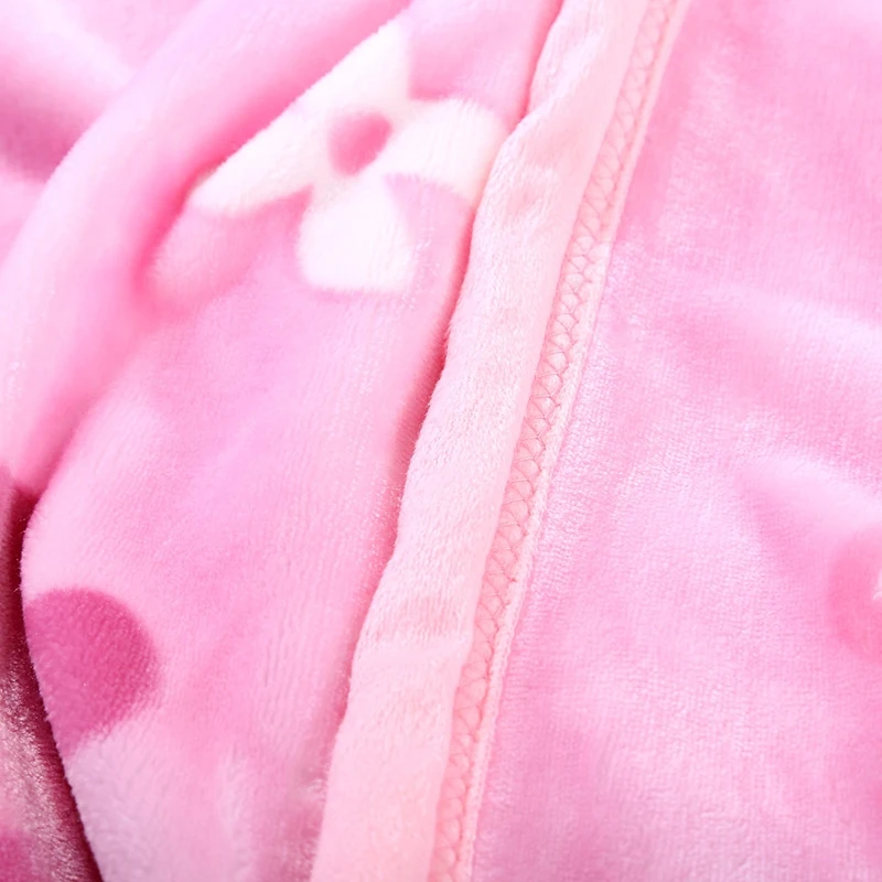 
exporting standard soft comfortable fleece minky winter pink knitted baby blanket 