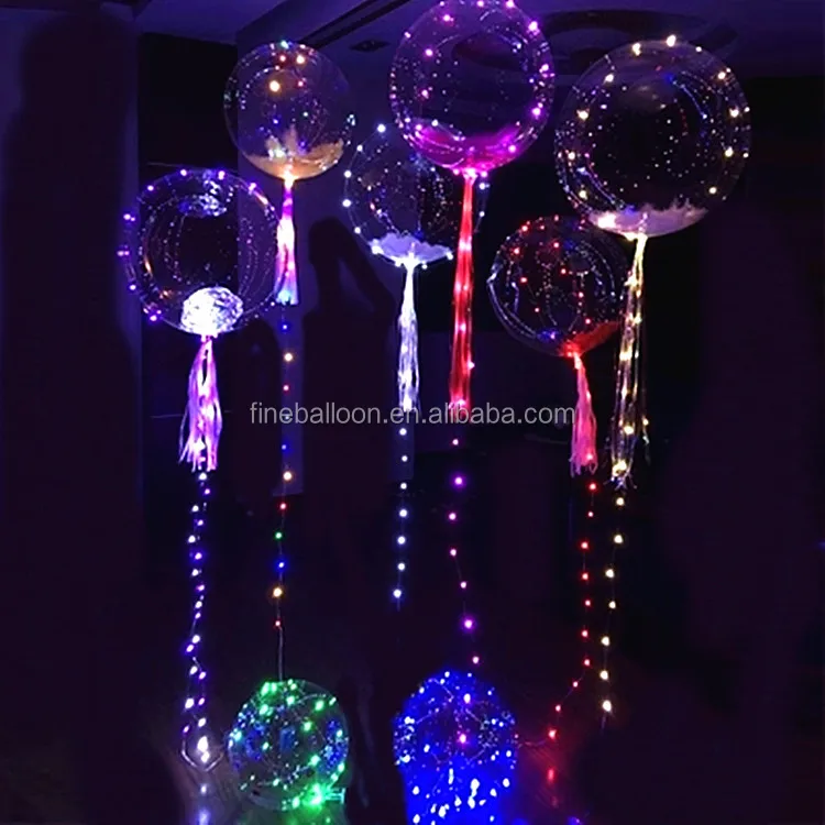 Лидер продаж новый дизайн украшение для свадебной вечеринки светодиодный воздушный шар прозрачные круглые воздушные шары из