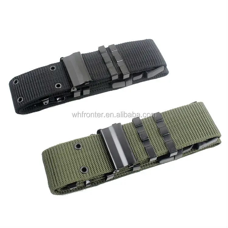 Unisex Polyester Sailcloth Belt Woven Tactical Uniform Belt Stylish Alloy Buckle Comfortable Fashionable Belt