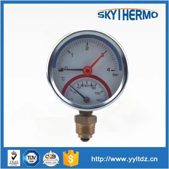 Радиальная соединения температура манометры thermo-pressure калибр 0 to120 цельсия