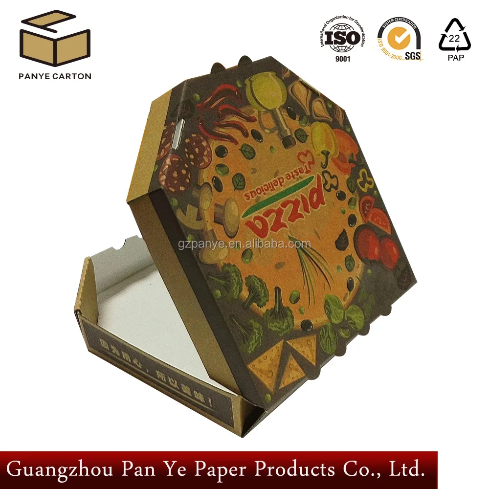 
2021 Lid and base type 4 to 16 inch corrugated paper packaging shipping octagon pizza box 