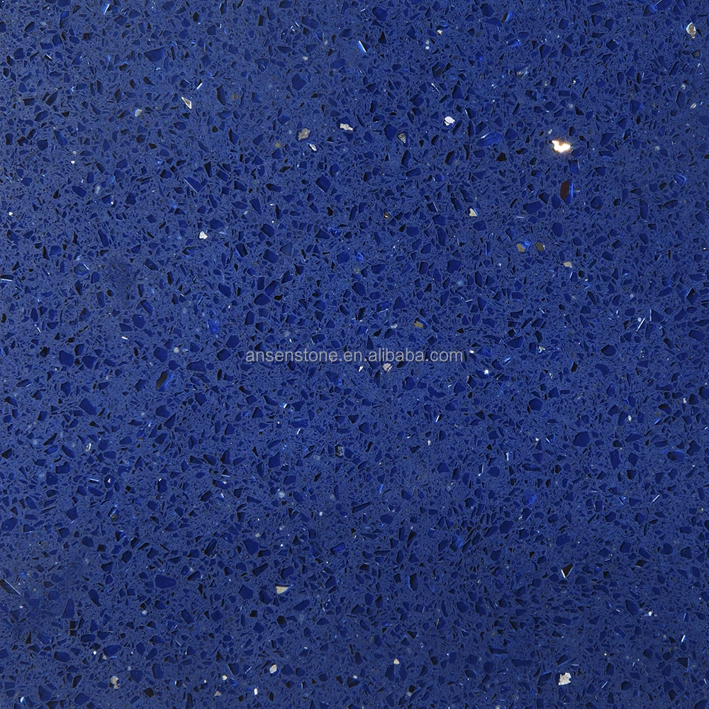 Blue Galaxy Glossy Quartz Stone Raw Quartz Price Slate Table Top for Kitchen Counter