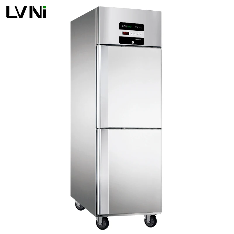 LVNi verticale doppia porta in acciaio inox frigorifero frigorifero congelatore per ristorante in vendita