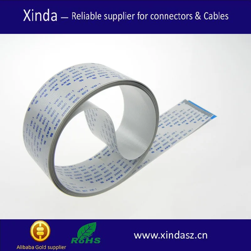 customized fcc cable dual-earh cable 1.5mm 0.8mm pitch FFC cable