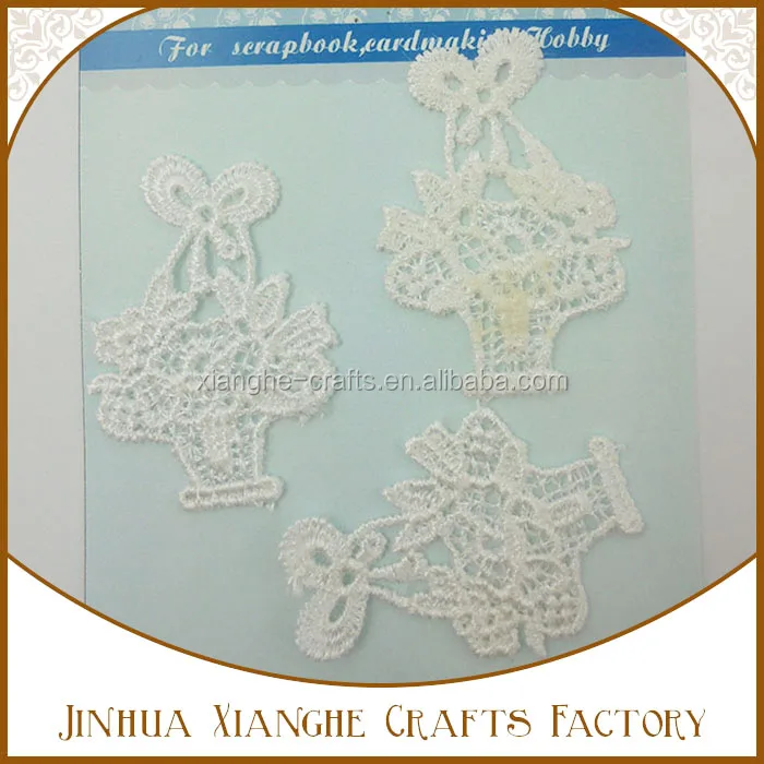 Fabric sunflower shape lace doily embroidery fabric doily for DIY decoration