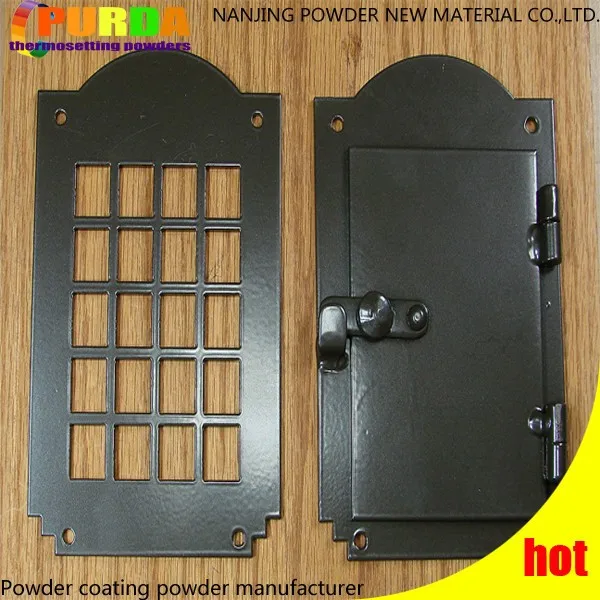 Iron door dark bronze matte finish spray powder coating
