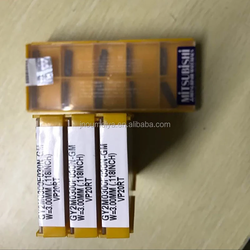 Original Mitsubishi carbide grooving inserts for steel GY2M0300F150N-BM VP20RT